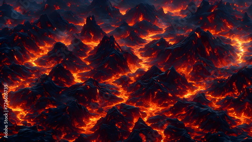 Lava texture fire background rock volcano magma molten hell hot flow flame
