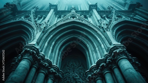 Stone Symphony: Close-Up of a Gothic Cathedral's Exquisite Detail