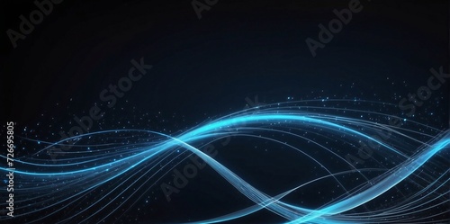 abstract glowing neon lines background for design, with copy space.