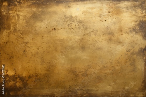 Old Tarnished Brass Plate Texture. Dirty Industrial Background with Brass Texture and Metal