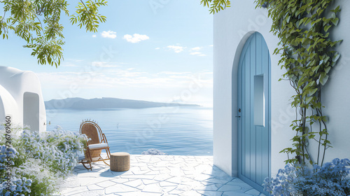 Gate to the sea view - Beach living - Santorini island.