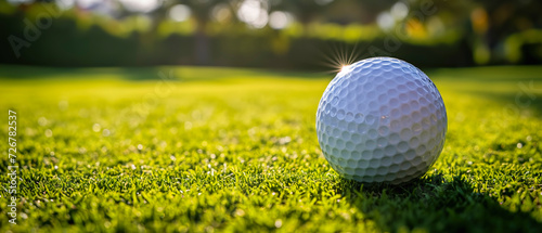 A view of a golf ball close up