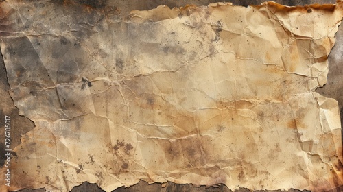Vintage Grunge Texture A weathered and aged bark of a tree, reminiscent of old stone and wallpaper, showcasing a brown, textured surface with hints of yellow and rough patterns, creating an antique a