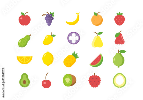 Fresh Fruit Illustration Element Set
