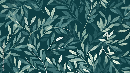 Vector illustration of intertwining leaves forming a lush and intricate pattern creating an elegant and organic backdrop inspired by nature's interconnected beauty. simple minimalist illustration