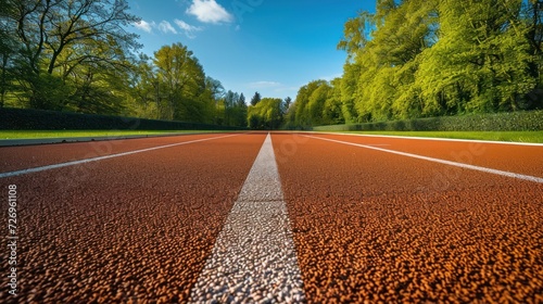 Pristine Running Track. Smooth Surface Ready for Runners