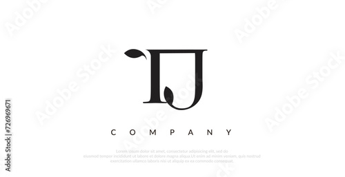Initial TJ Logo Design Vector 