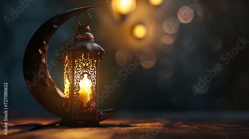lamp in the mosque ramadan kareem background