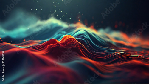 4K Abstract wallpaper colorful design, Aesthetic textures, colored background, teal and orange color