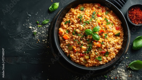 vegetarian risotto with mushrooms