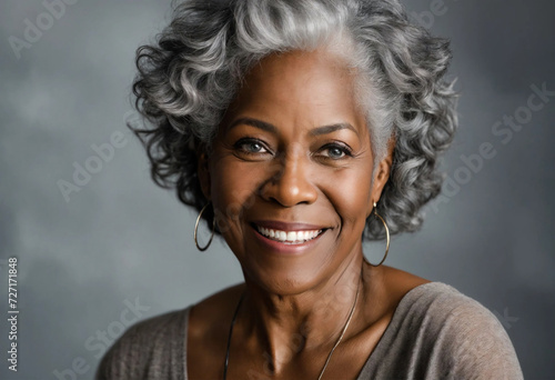 a stunning mature black woman in her 50