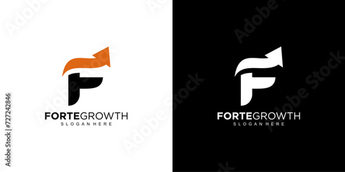 Finance Logo With F Letter Concept. Financial or success logo concept. Logo for accounting business and company identity