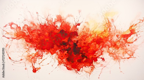 an abstract splatter watercolor of ink painting