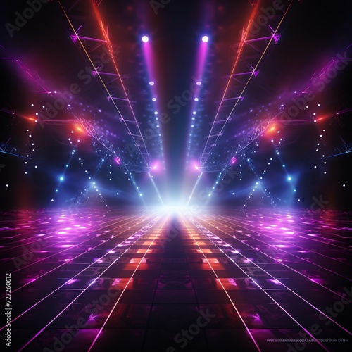 The background filled with concert lights creates a grand and special atmosphere. Colorful light spreads beautifully to bring liveliness to the concert.The hot and energetic atmosphere will excite you