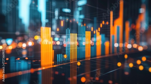 Market price and profit depicted in bar chart for business management.