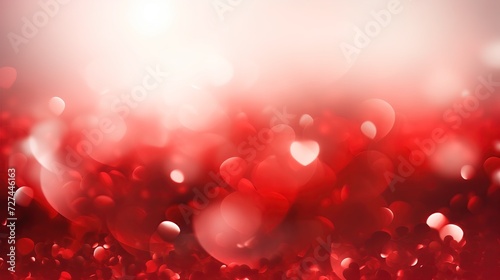 Obraz przedstawia rozmazany obraz tła w kolorze czerwonym i białym, nawiązujący do Walentynek, miłości i romansu.