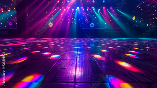 Nightclub Floor Alive with Disco Lights