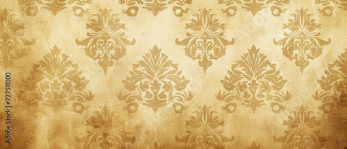 Classic damask wallpaper pattern on vintage background. 
