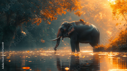 An elephant who paints masterpieces with its trunk, capturing the essence of the wild.