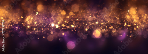 purple and gold abstract background with stars in the sky Free, blurry image of lights 
