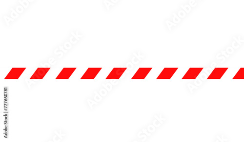 red and white caution tape isolated on white and transparent background. warning, danger, crime scene, police, safety tape vector illustration flat style