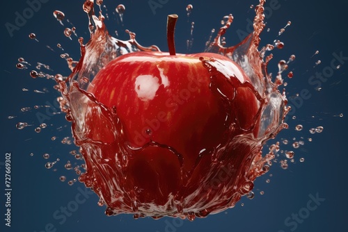 Nature's own high-dive: Watch as red apples descend into liquid bliss