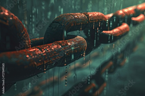 Blockchain technology connections, Cryptocurrency digital encryption