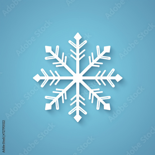 snowflake on a blue background