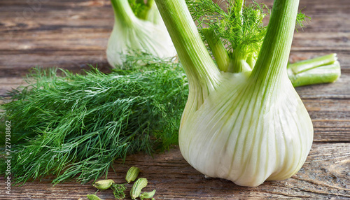 Fennel and fennel cloves, copyspace on a side