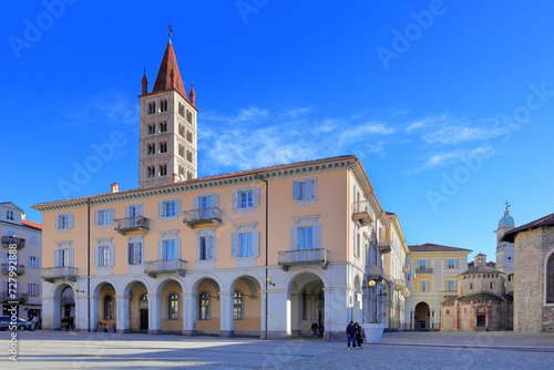 piazza duomo di biella, italia, duomo square of biella, italy 