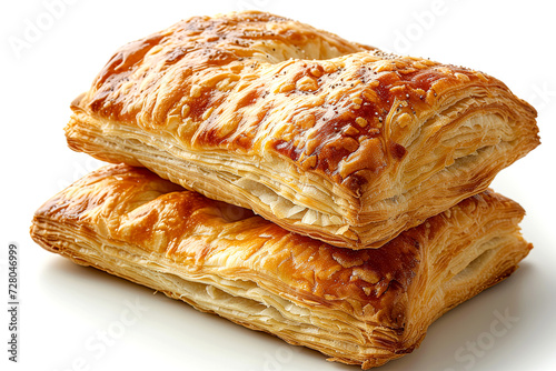 Cheese puff pastry isolated in white background