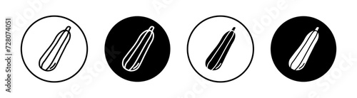 Zucchini Vector Line Icon Illustration.