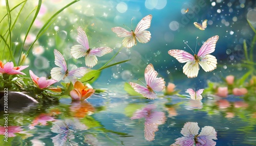 fairy butterflies on water
