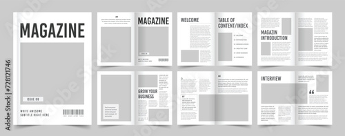 Black and White Magazine Template