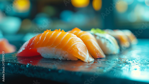 Japanese sashimi at a gourmet restaurant