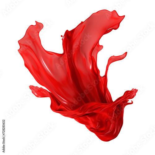 a red fabric in motion