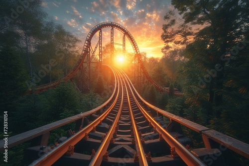Rollercoaster Ride of the Month A Thrilling Adventure in the Woods Generative AI