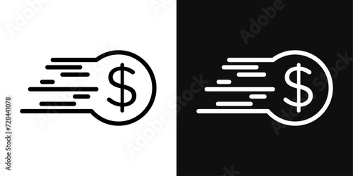 Fast Pay Icon Set. Vector Illustration