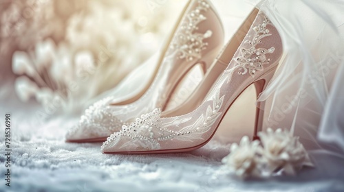 Wedding shoes. Generative AI