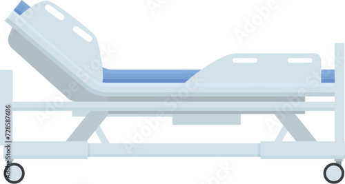 Hospital bed mattress icon cartoon vector. Medical equipment. Nurse recovery
