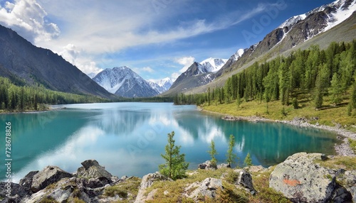 kidelu lake in altai mountains siberia russia f