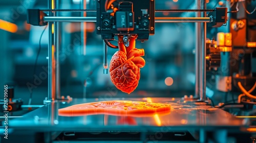 3D Printing of a Human Heart. Generative ai