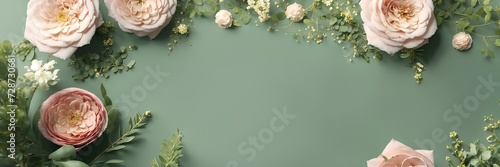 Simple background with beautiful roses and space to add text