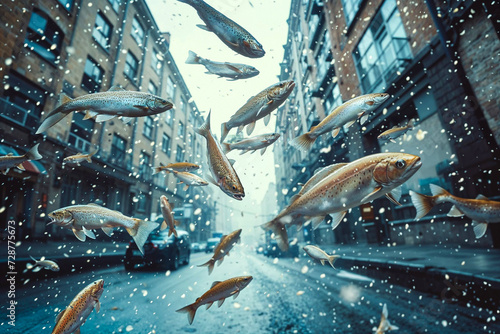 Fish falling from the sky, rain of animals phenomenon