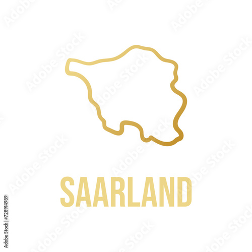 Saarland golden gradient abstract map