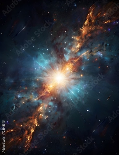 Abstract and cool background of the universe explosion Generative AI 