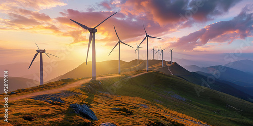 Wind energy. Wind power. Sustainable renewable