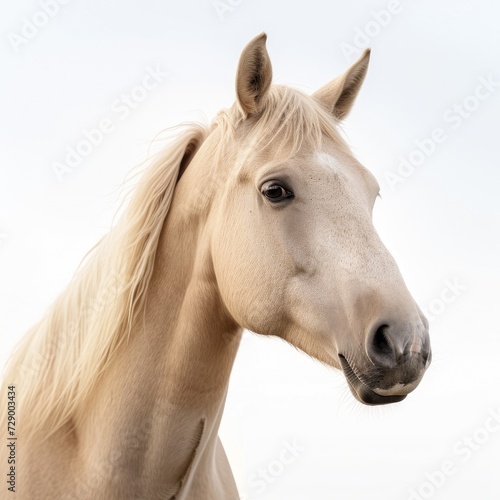 white horse isolated on white background