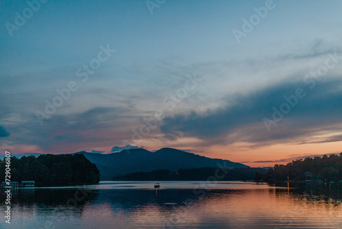 Sunset on Lake Lanier in Gainesville, Georgia