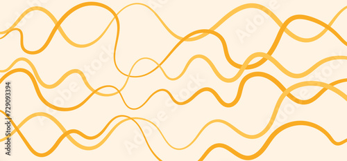Pasta vector illustration. Spaghetti background, abstract geometric pattern. Wavy abstract pattern.